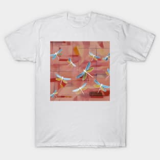 Blue and Yellow Dragonflies T-Shirt